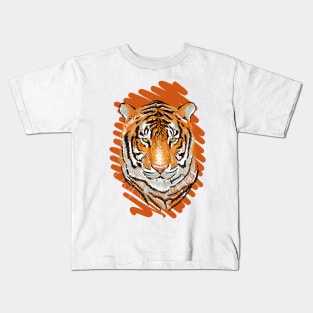 Freehand drawing of a tiger vector colorful illustration. Year of the tiger. Kids T-Shirt